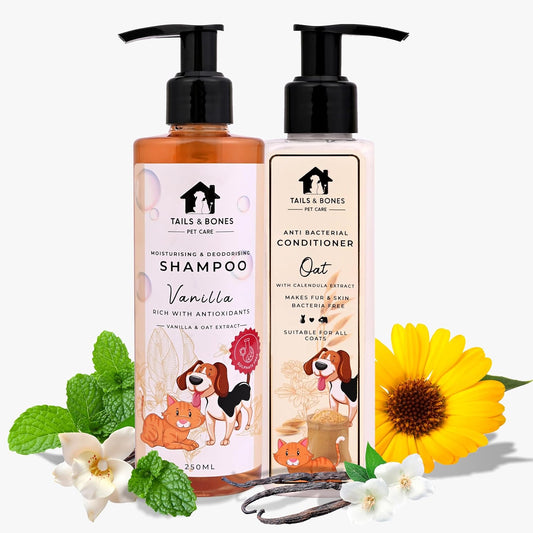 Moisturising Shampoo & Nourishing Conditioner | Vanilla, Oats, Calendula & Oat | Combo of 2