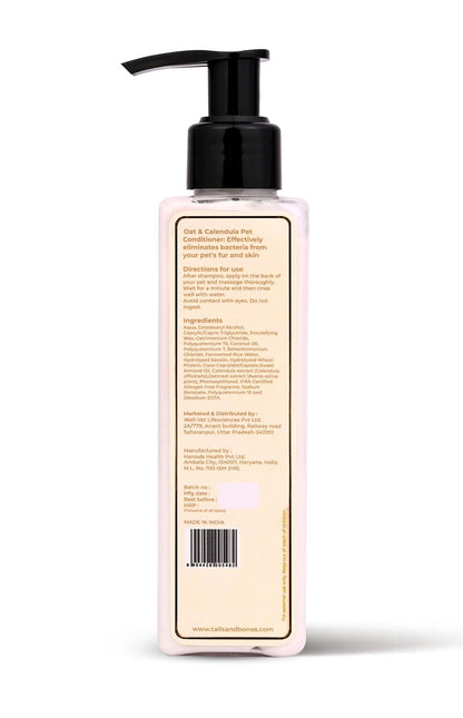 Deshedding Shampoo & Nourishing Conditioner | Lime, Coconut, Oat & Calendula | Combo of 2