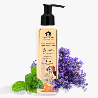 Anti Hair Fall Shampoo,Nourishing Conditioner & Smooth Coat Hemp Oil | Aqua, Calendula, Lavender & Mint Oil