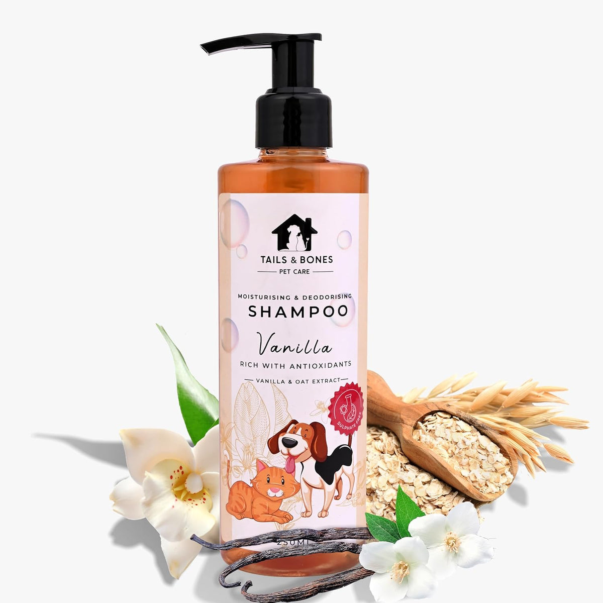 Moisturising Shampoo,Nourishing Conditioner & Silky Smooth Coat Hemp Oil | Vanilla, Oats, Lavender & Mint Oil