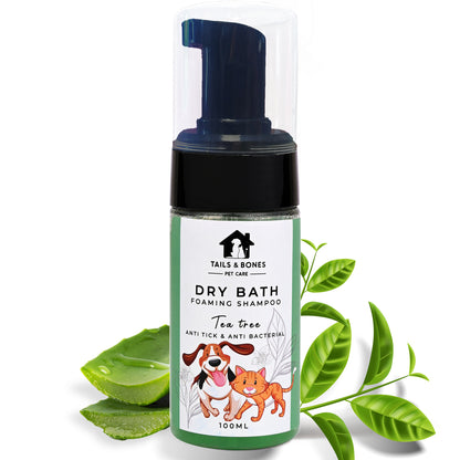 Tea Tree Waterless Dry Bath Foam for Dogs & Cats