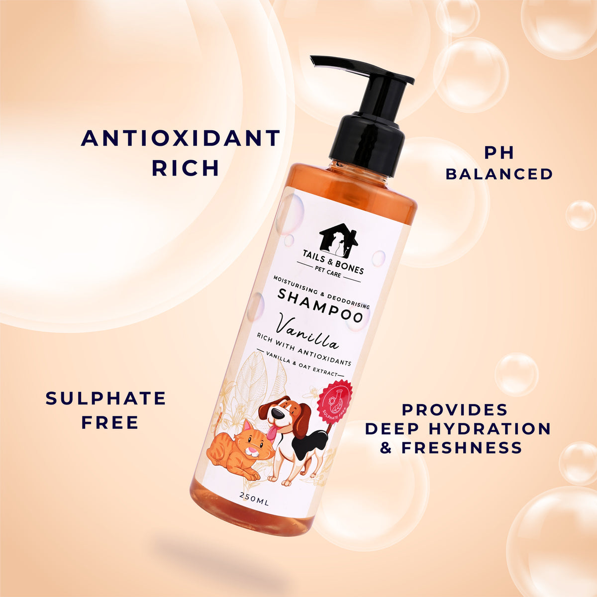 Vanilla Nourishing Pet Shampoo for Soft & Healthy Coats